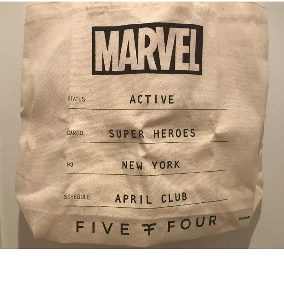 New Marvel Avengers canvas ivory tote bag